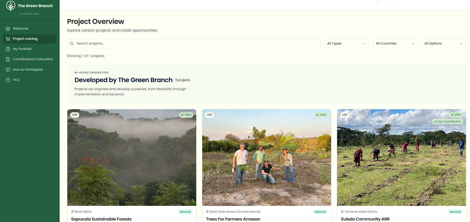 GreenBranch OS — Investor & buyer dashboard